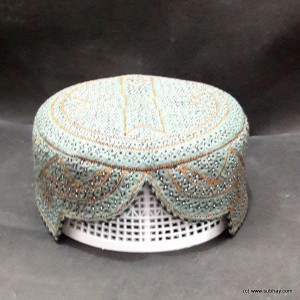 Light Blue Color Chakki Sindhi Cap / Topi (Hand Made) MKC-720